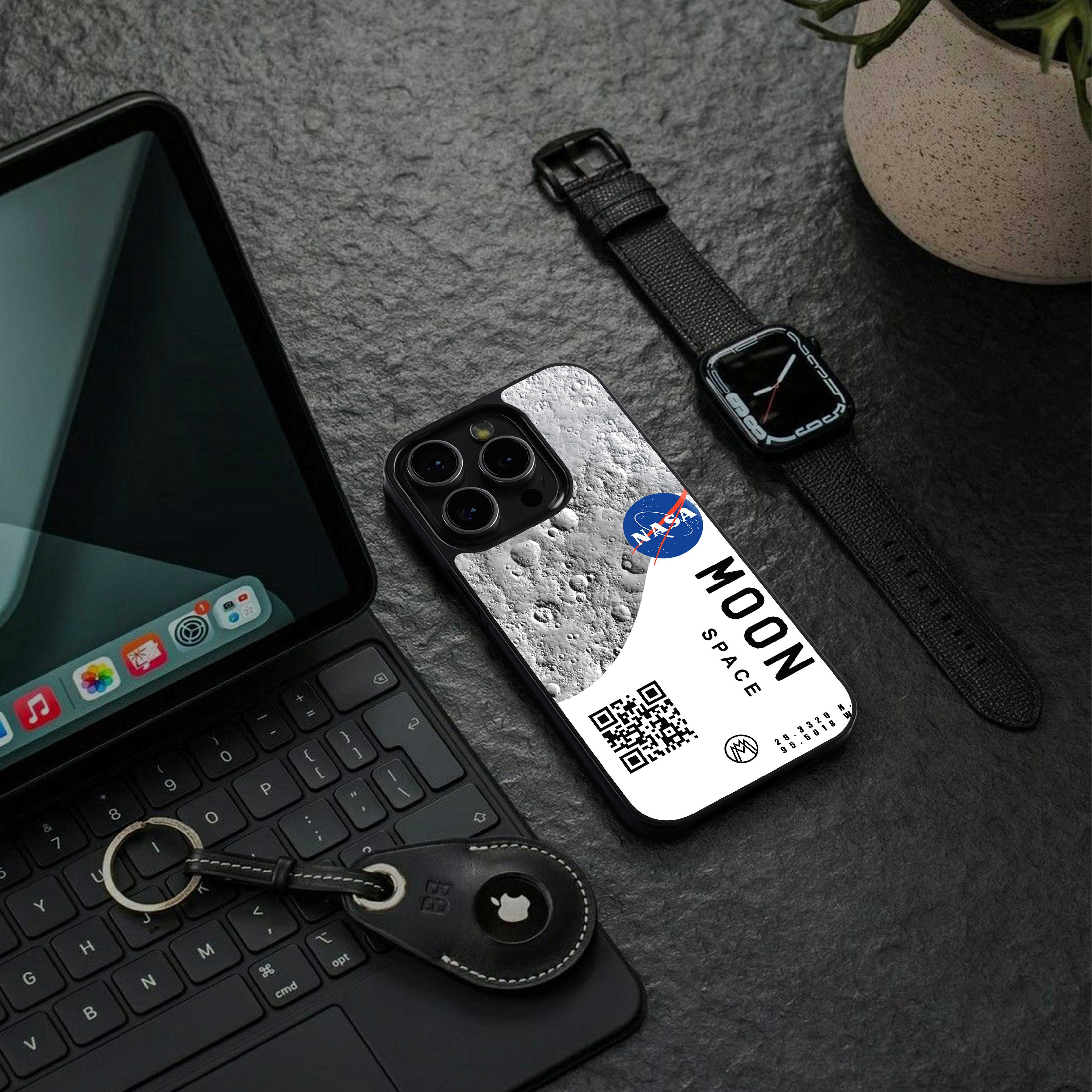 moon space back phone cover | glass case for nothing phone 2a