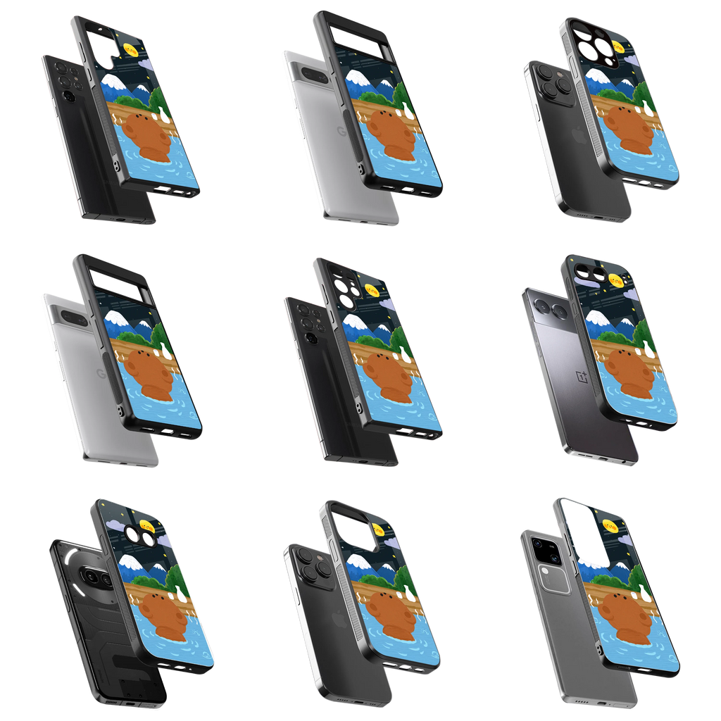 Durable Glass Back Mobile Case for iPhone, Samsung, OnePlus, Google Pixel, Redmi, Vivo, Oppo