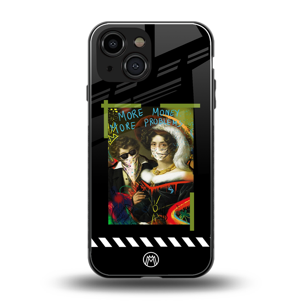 more money more problems back phone cover | glass case for iphone 13 mini