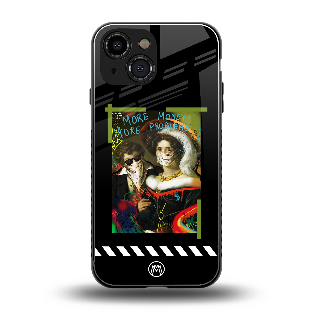 more money more problems back phone cover | glass case for iphone 13 mini