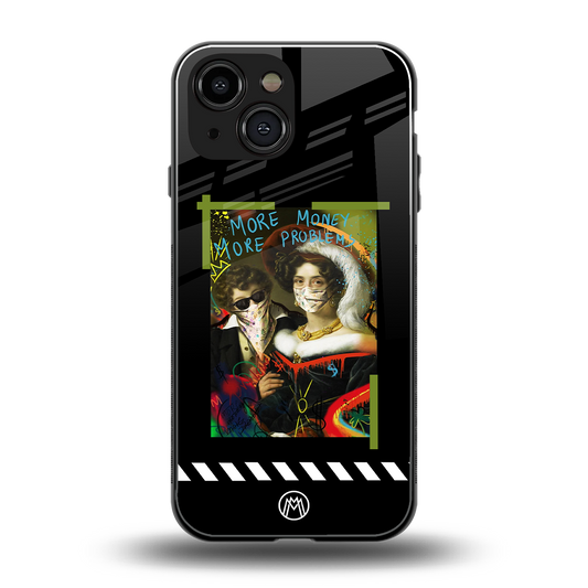 more money more problems back phone cover | glass case for iphone 13 mini