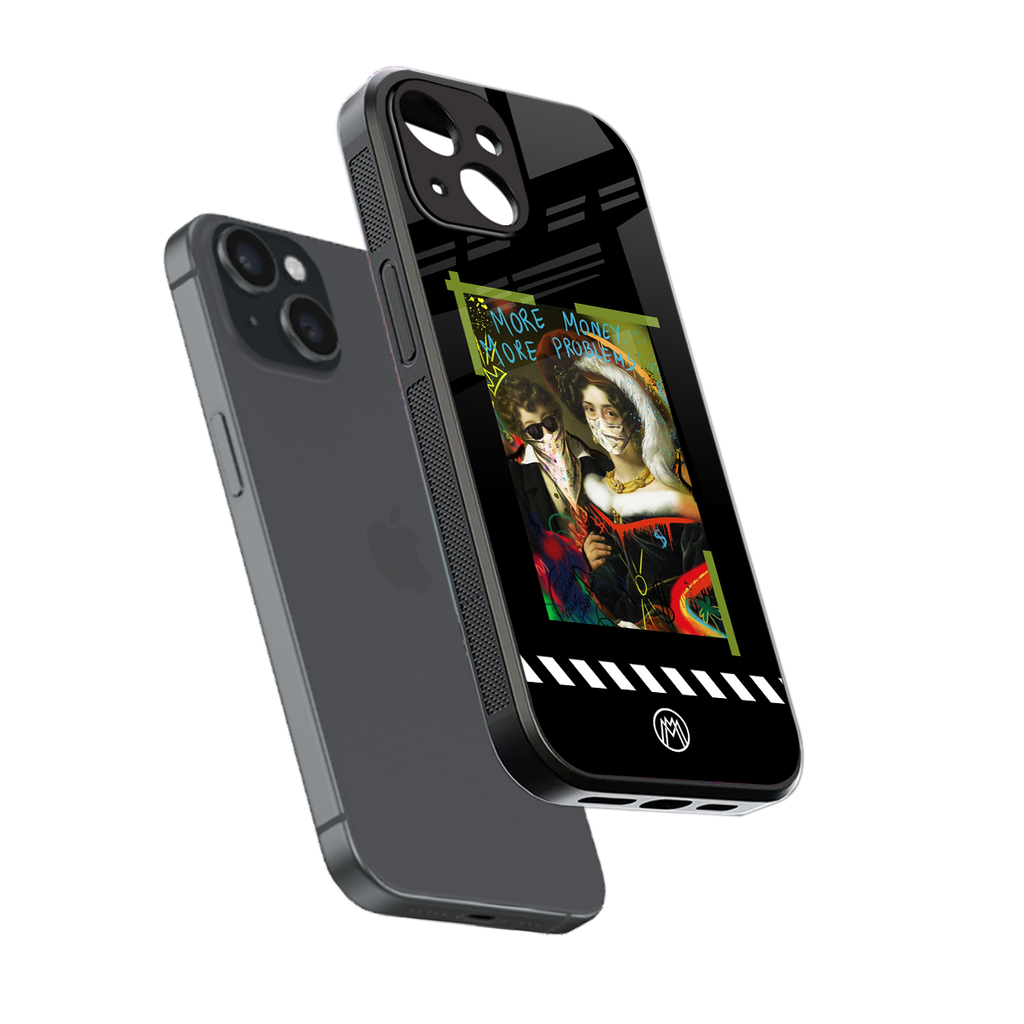 more money more problems back phone cover | glass case for iphone 13 mini