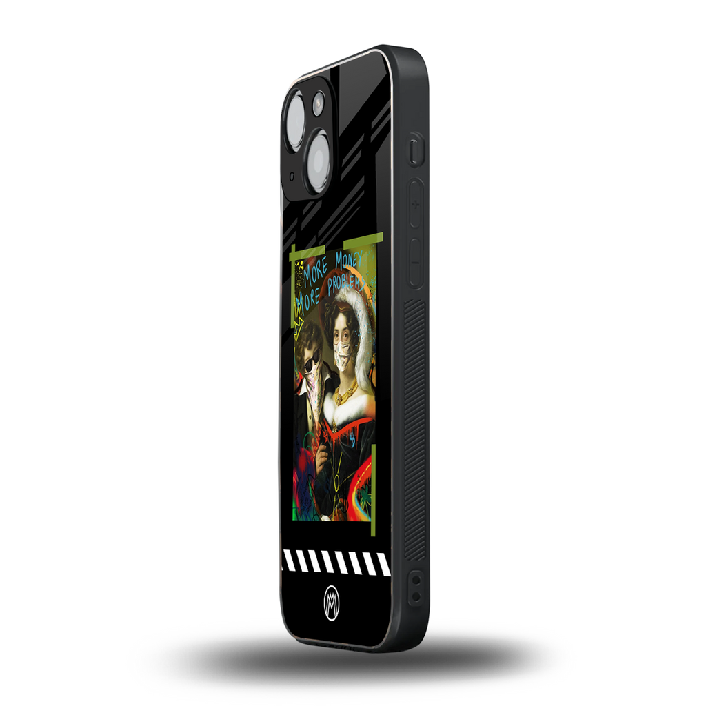 more money more problems back phone cover | glass case for iphone 13 mini