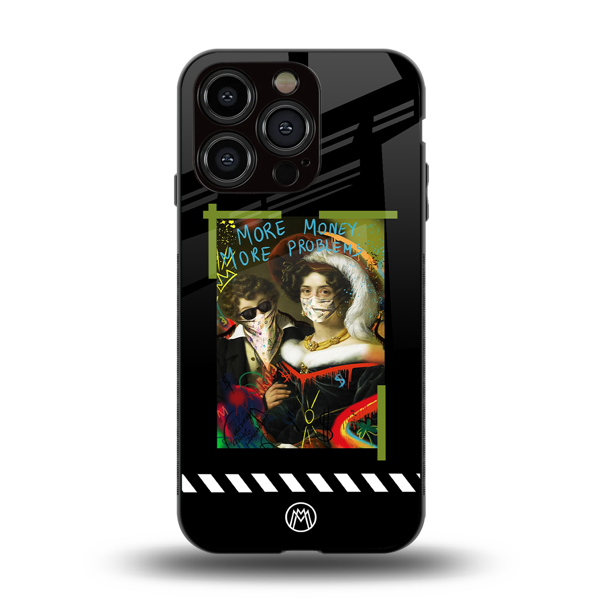 more money more problems back phone cover | glass case for iphone 13 pro