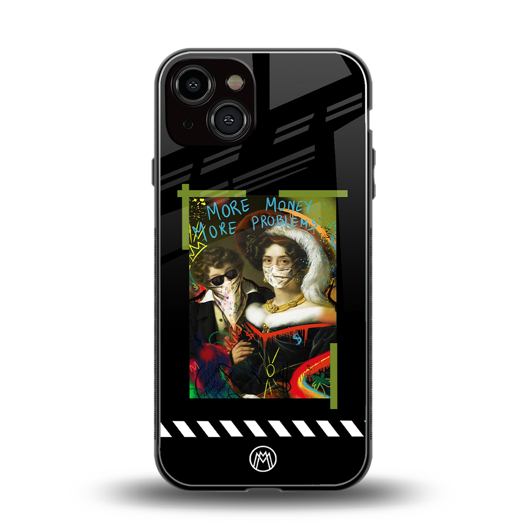more money more problems back phone cover | glass case for iphone 13