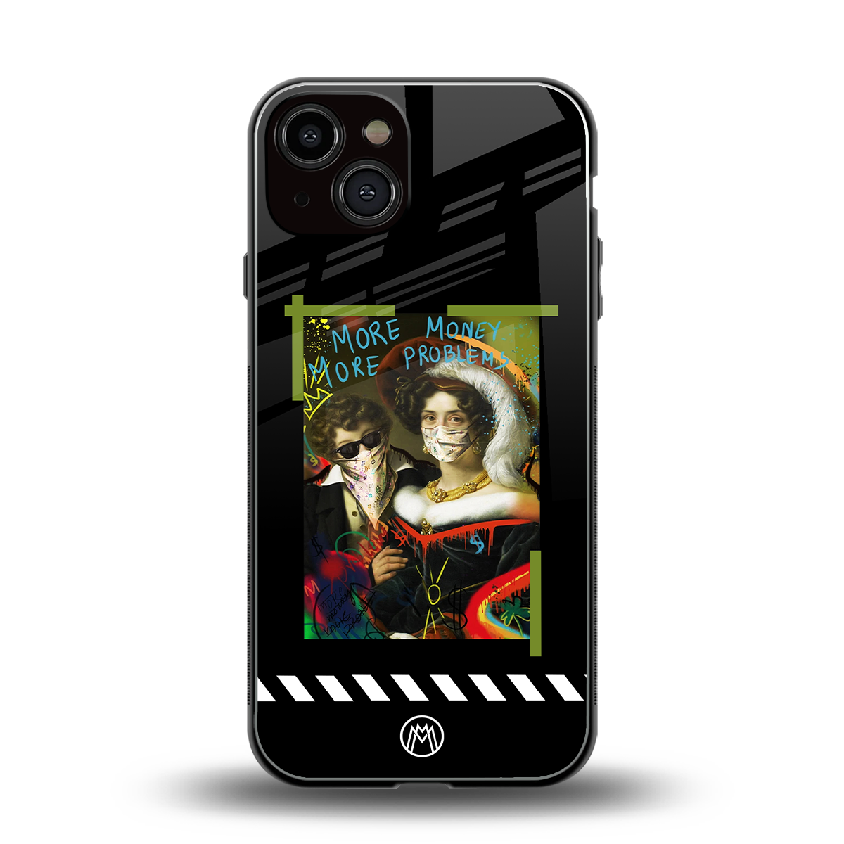 more money more problems back phone cover | glass case for iphone 13