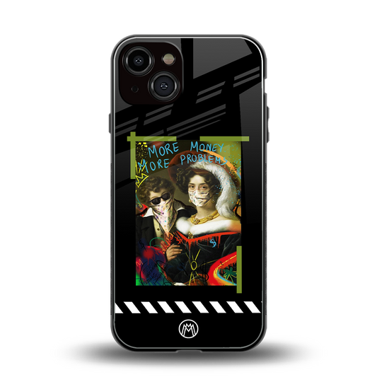 more money more problems back phone cover | glass case for iphone 13