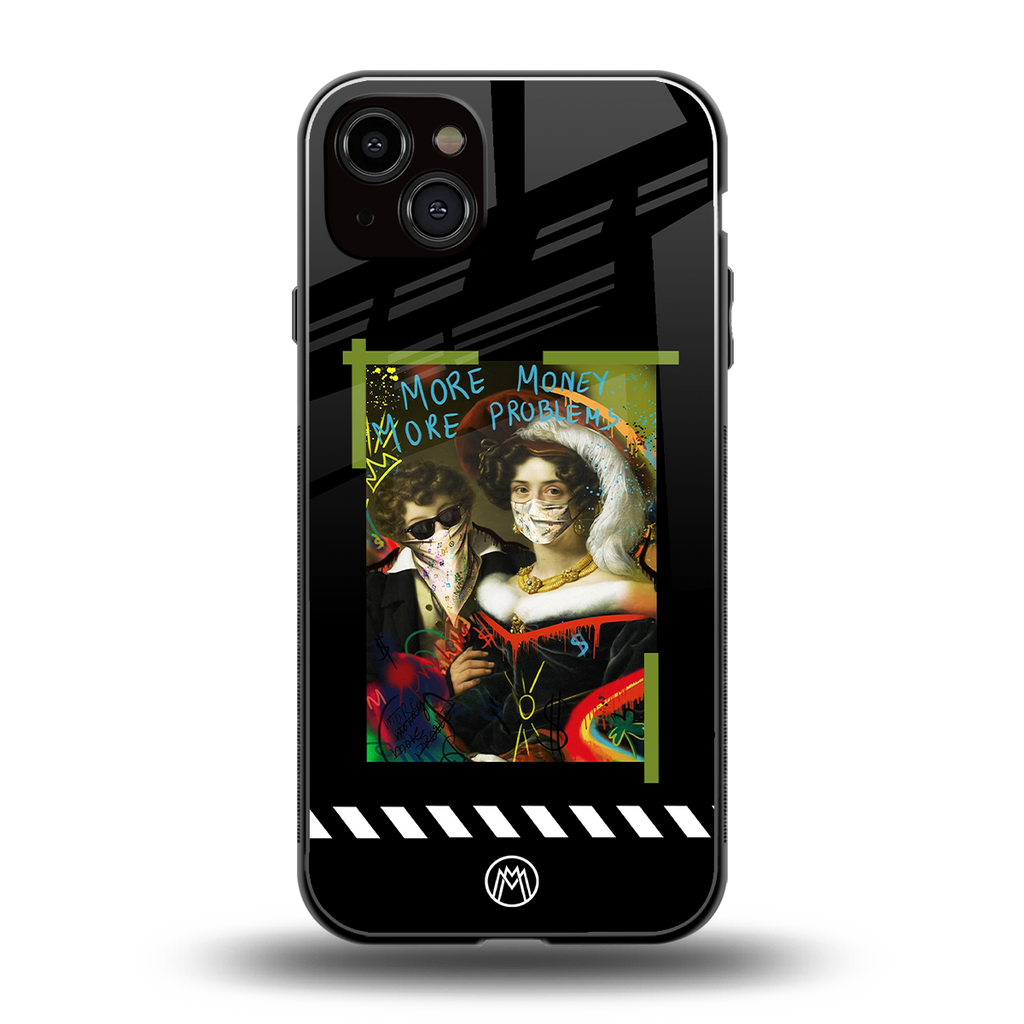 more money more problems back phone cover | glass case for iphone 14 plus