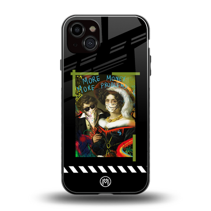 more money more problems back phone cover | glass case for iphone 14 plus