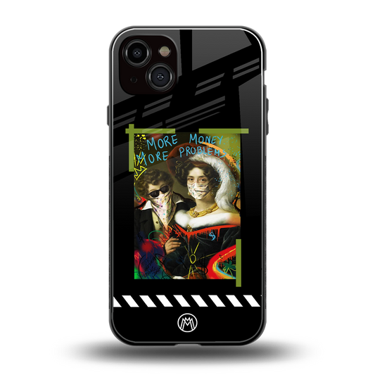 more money more problems back phone cover | glass case for iphone 14 plus