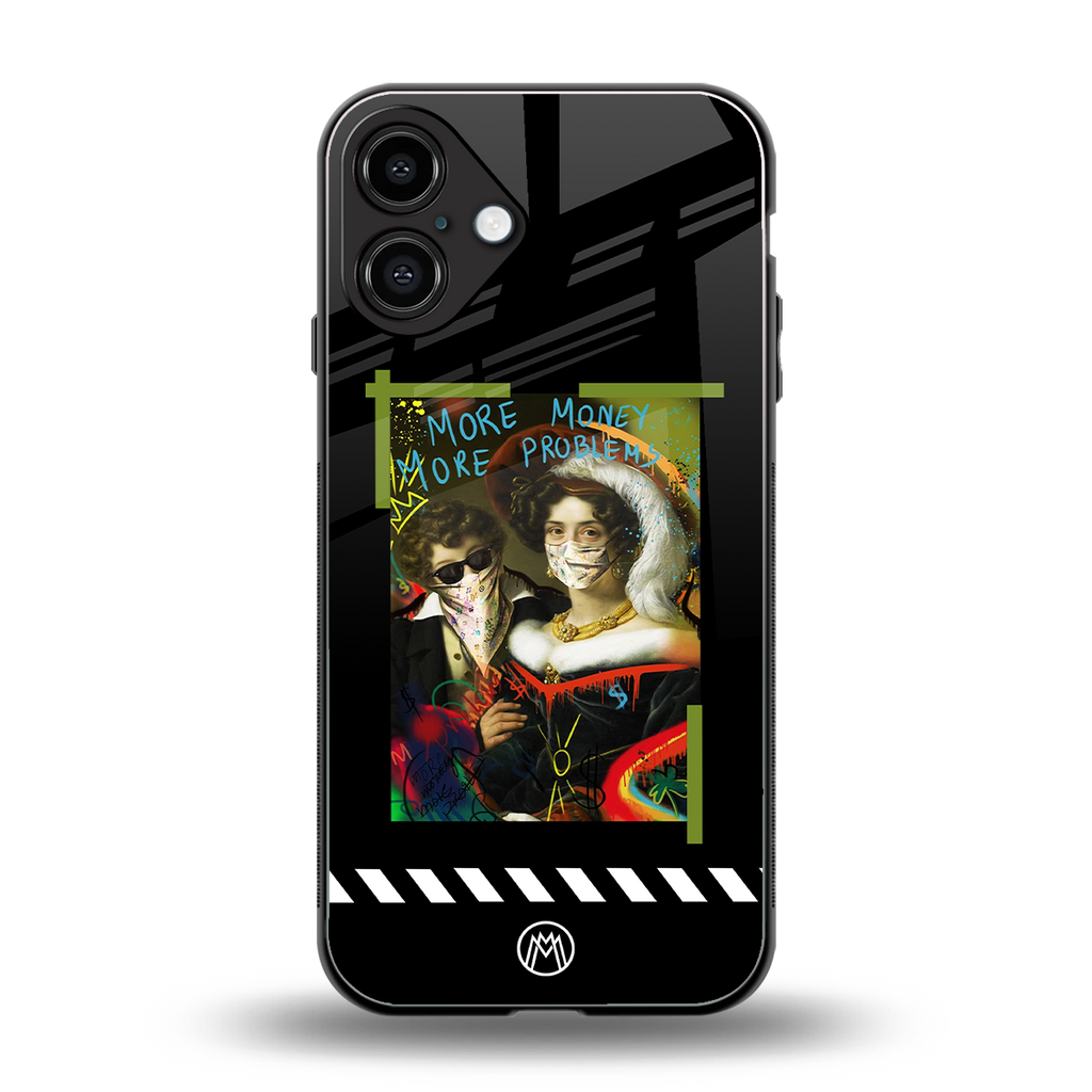 more money more problems back phone cover | glass case for iphone 16 plus