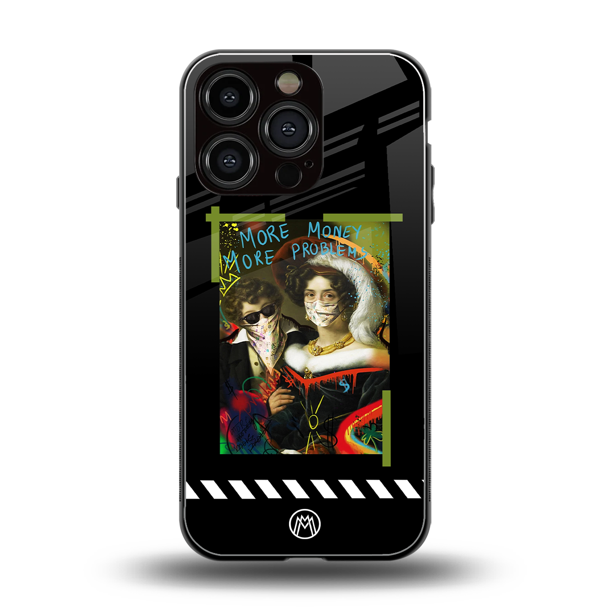 more money more problems back phone cover | glass case for iphone 16 pro