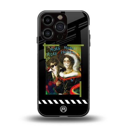 more money more problems back phone cover | glass case for iphone 16 pro