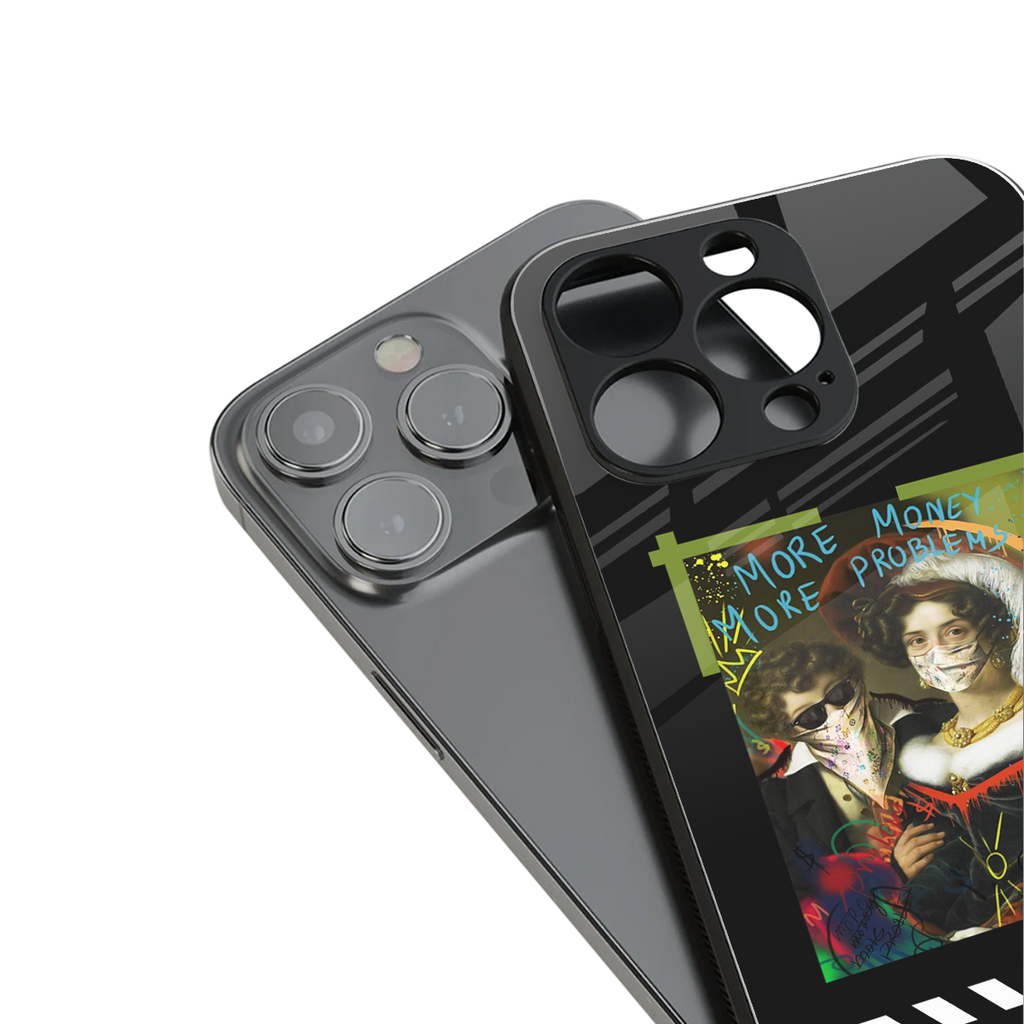 more money more problems back phone cover | glass case for iphone 16