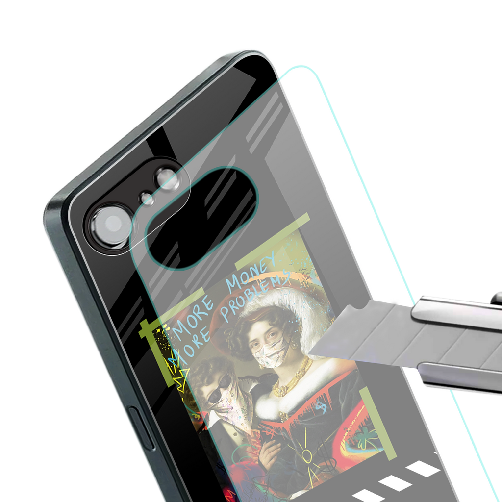 more money more problems back phone cover | glass case for iphone 16e