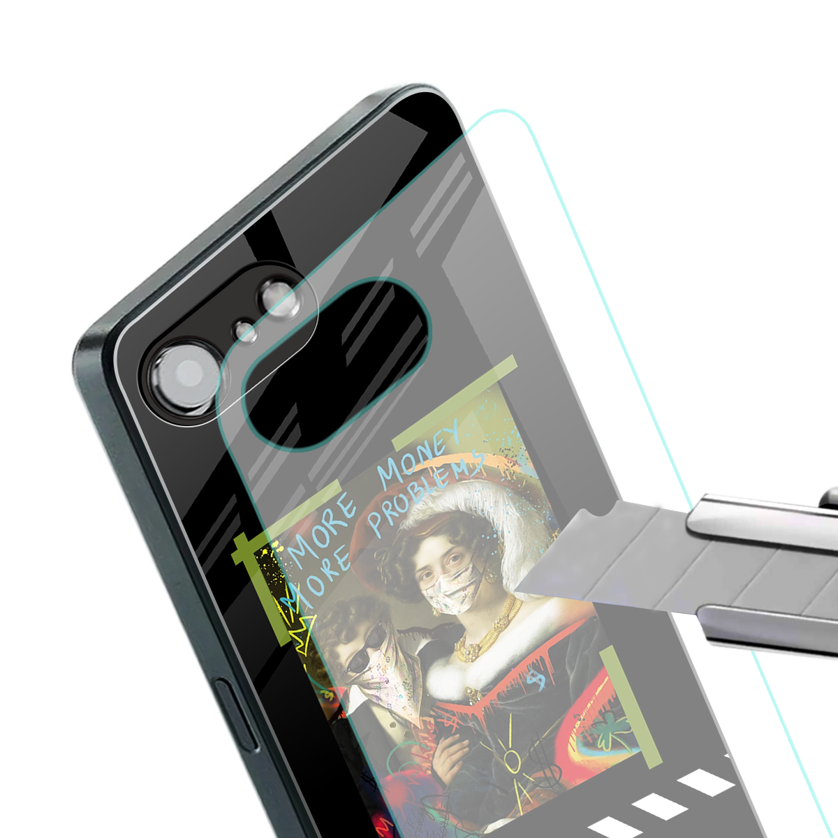 more money more problems back phone cover | glass case for iphone 16e