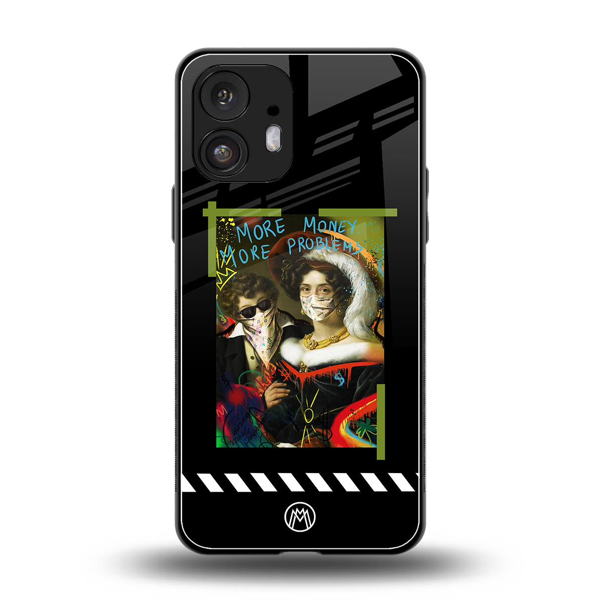 more money more problems back phone cover | glass case for nothing phone 2