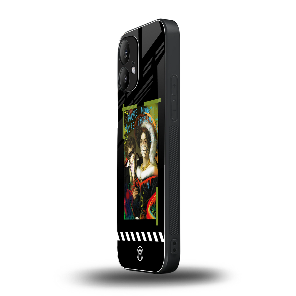 more money more problems back phone cover | glass case for nothing phone 2