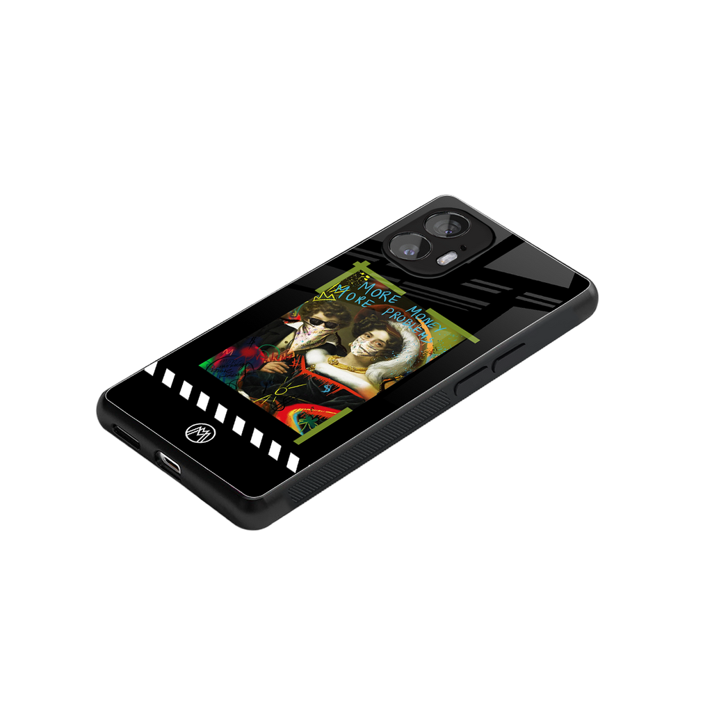 more money more problems back phone cover | glass case for nothing phone 2
