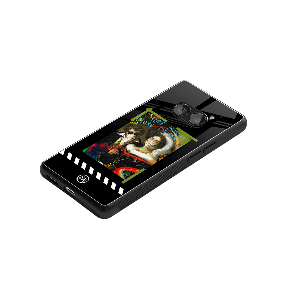 more money more problems back phone cover | glass case for nothing phone 2a
