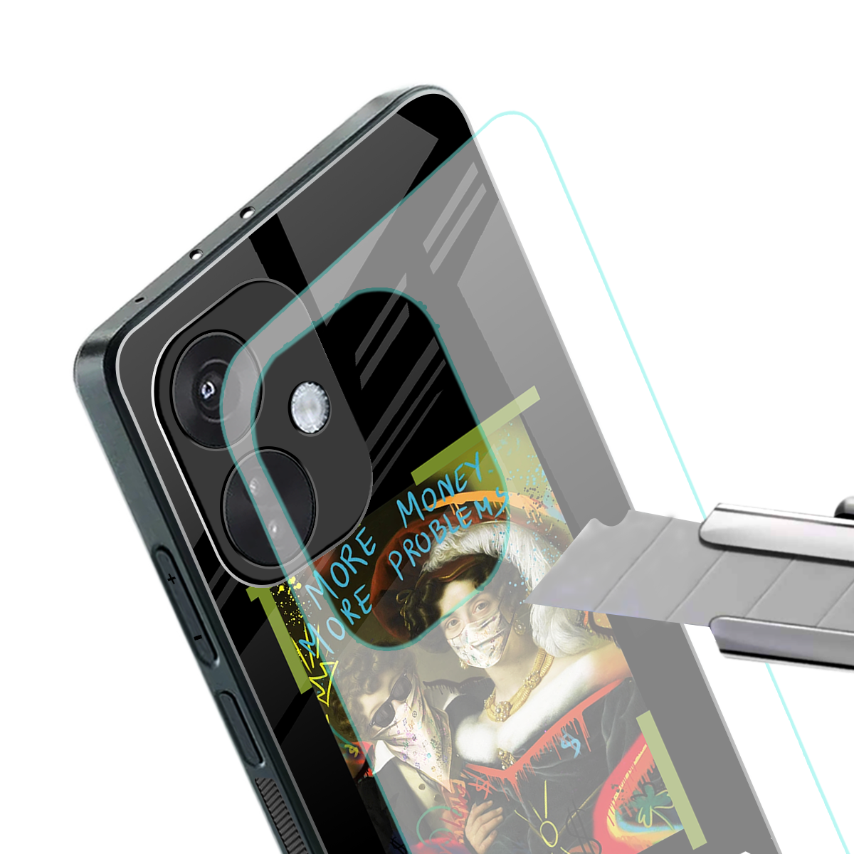 more money more problems back phone cover | glass case for oneplus nord ce 3