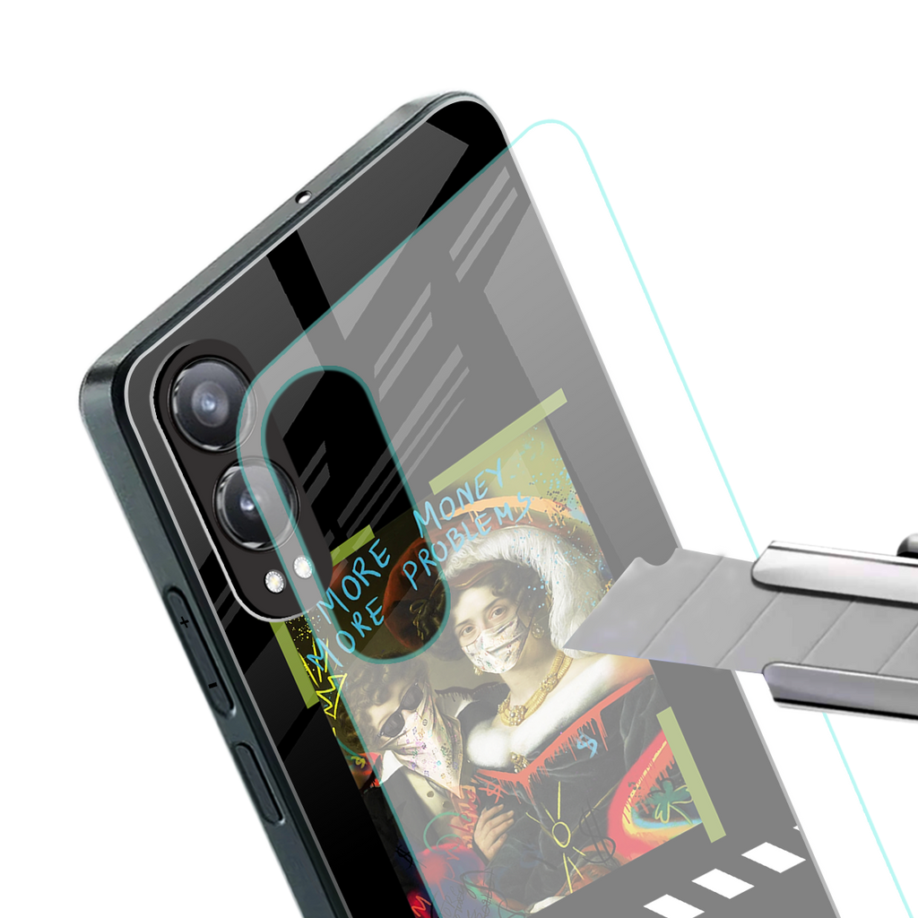 more money more problems back phone cover | glass case for oneplus nord ce 4 lite