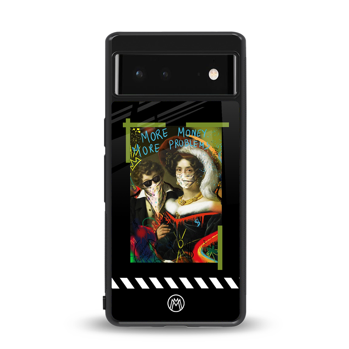 more money more problems back phone cover | glass case for Google Pixel 6A