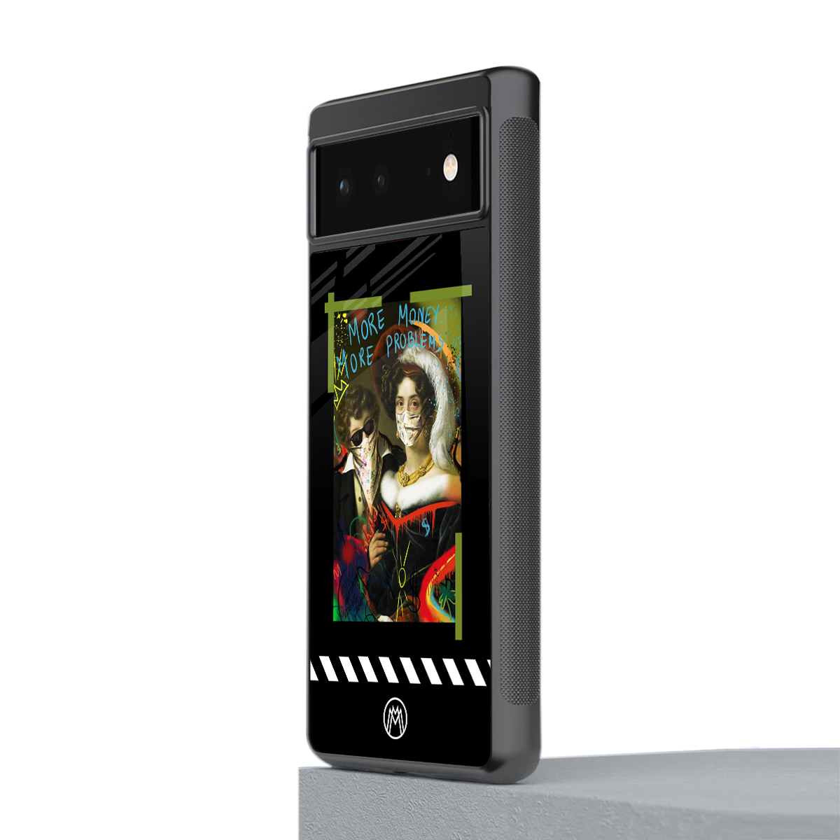 more money more problems back phone cover | glass case for Google Pixel 6A