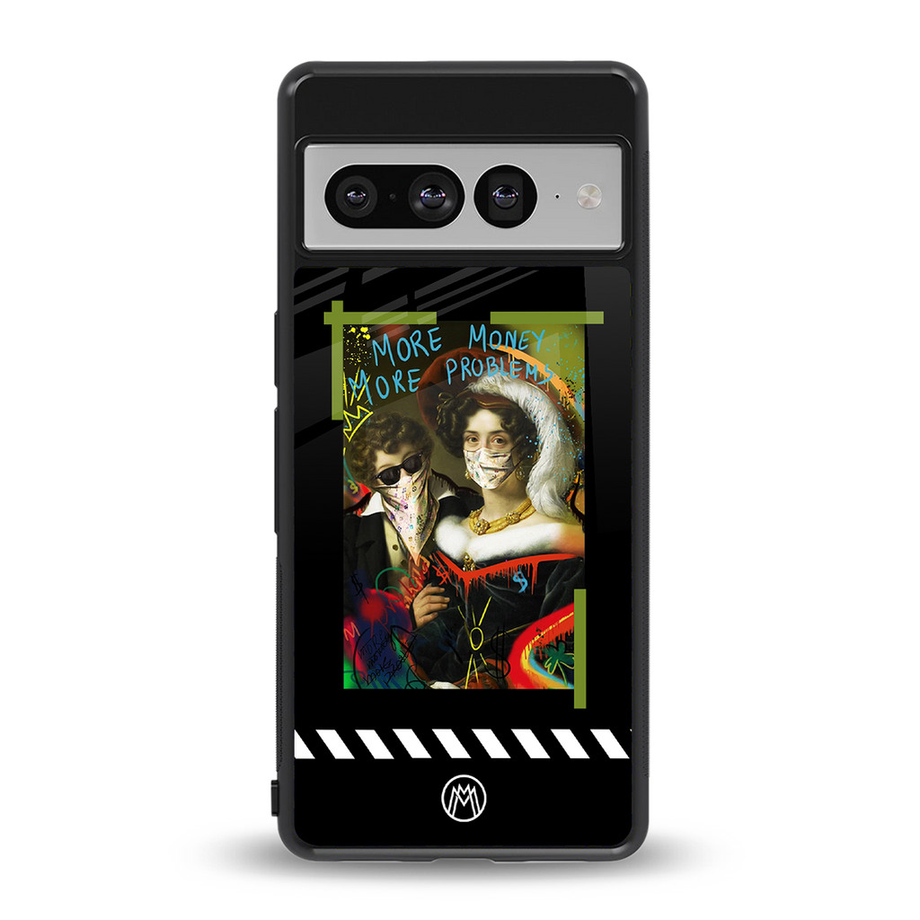 more money more problems back phone cover | glass case for google pixel 7 pro