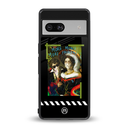 more money more problems back phone cover | glass case for Google Pixel 7A
