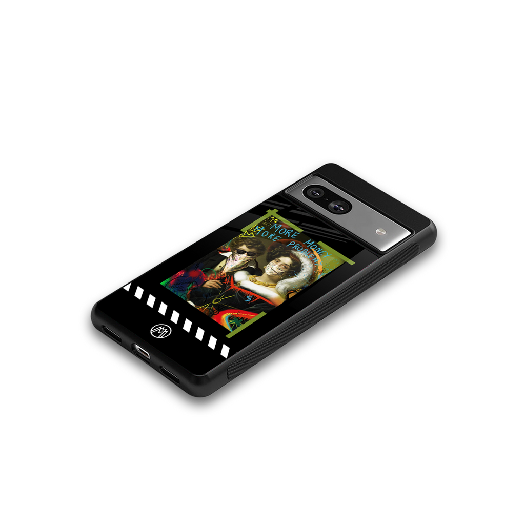 more money more problems back phone cover | glass case for Google Pixel 7