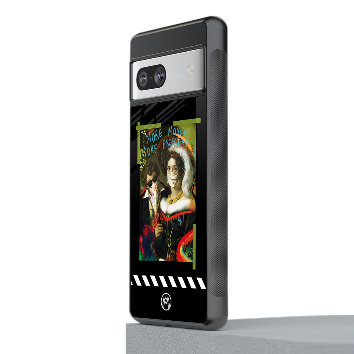 more money more problems back phone cover | glass case for Google Pixel 7A