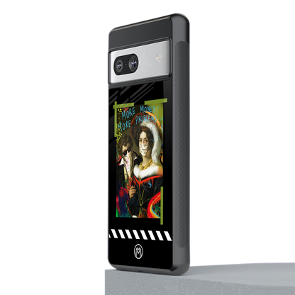 more money more problems back phone cover | glass case for Google Pixel 7A