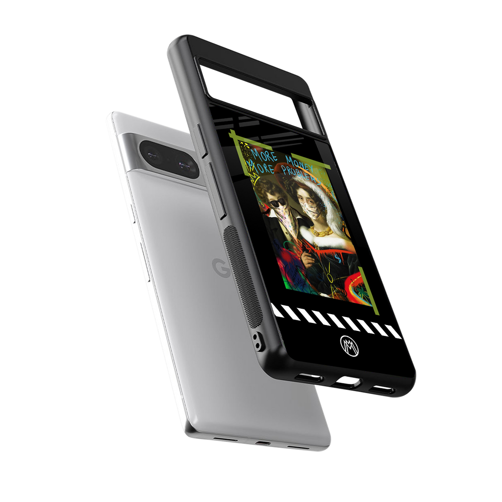 more money more problems back phone cover | glass case for Google Pixel 8