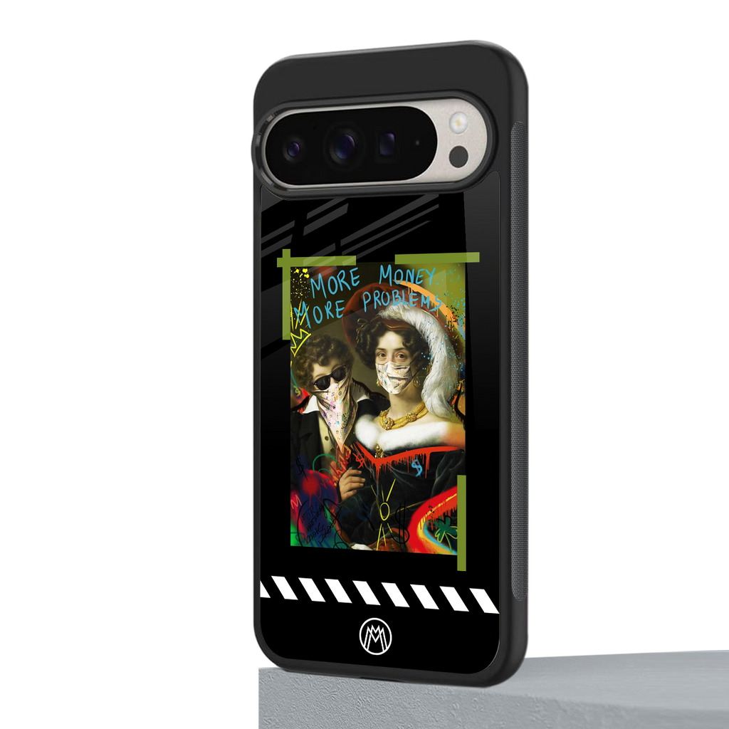 more money more problems back phone cover | glass case for google pixel 9 pro