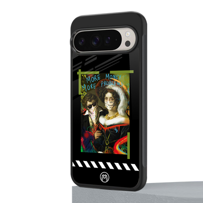 more money more problems back phone cover | glass case for google pixel 9 pro xl