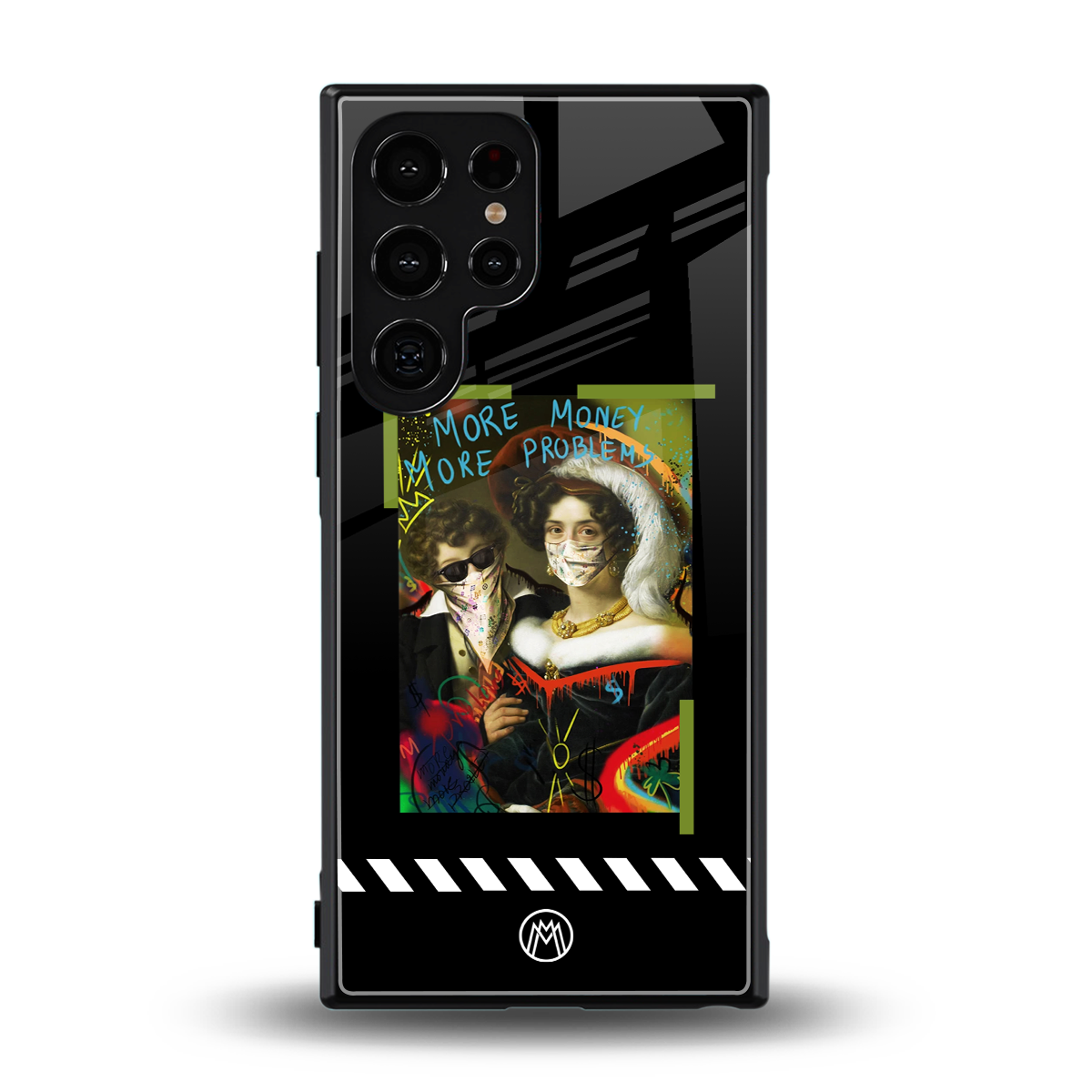 more money more problems back phone cover | glass case for samsung galaxy s23 ultra