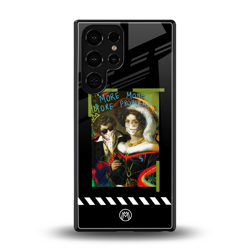 more money more problems back phone cover | glass case for samsung galaxy s25 ultra