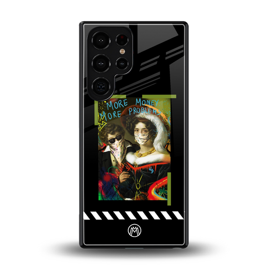 more money more problems back phone cover | glass case for samsung galaxy s25 ultra