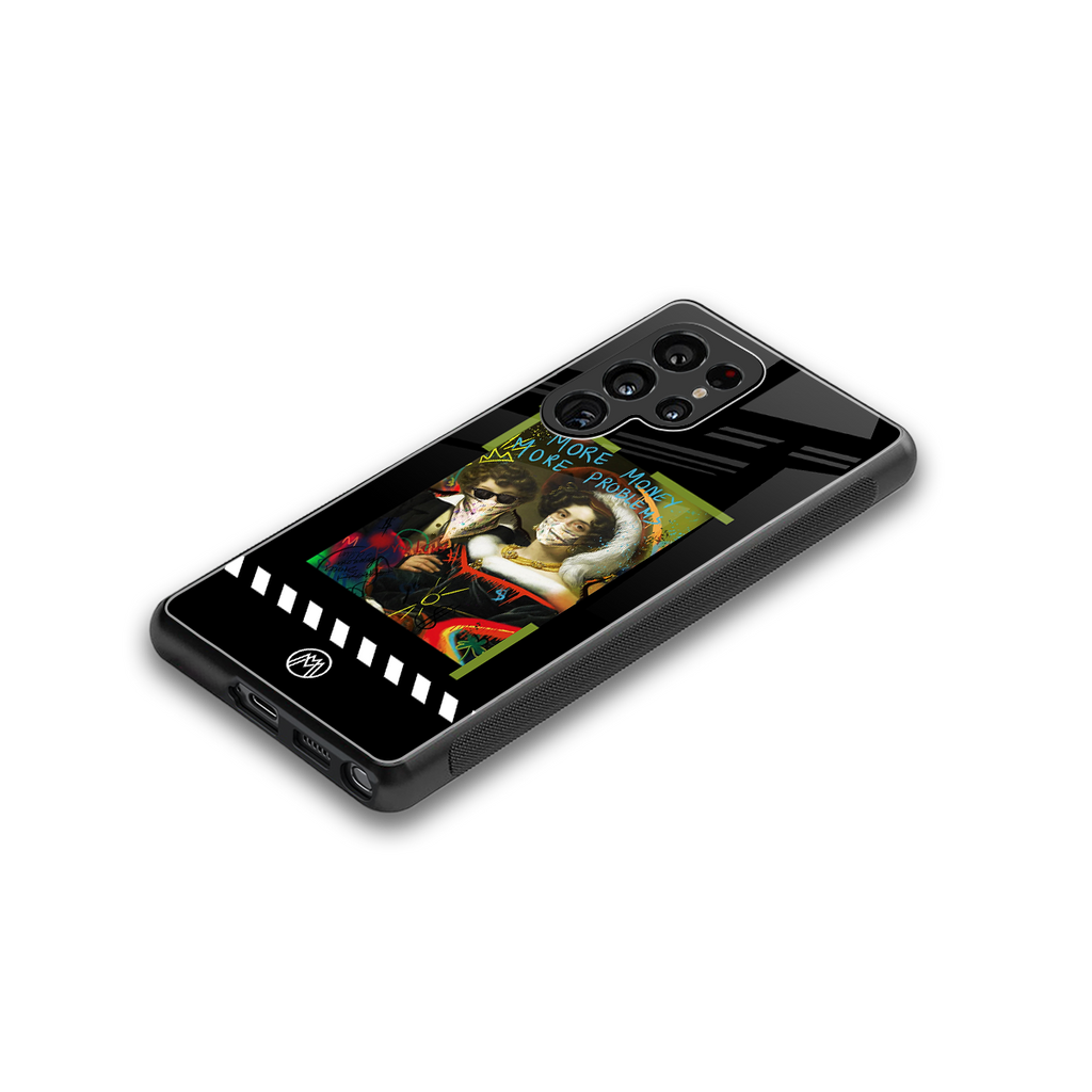 more money more problems back phone cover | glass case for samsung galaxy s25 ultra