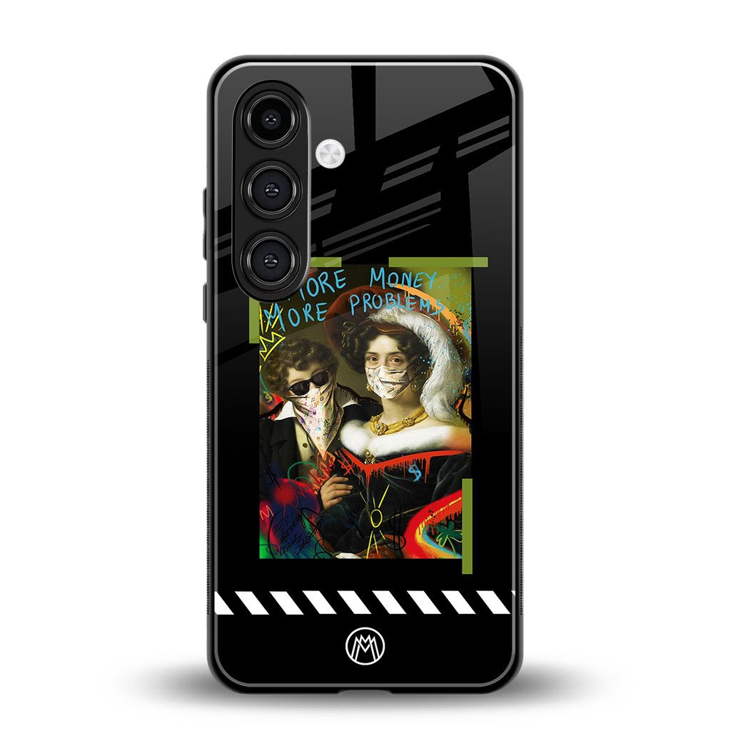 more money more problems back phone cover | glass case for samsung galaxy s24