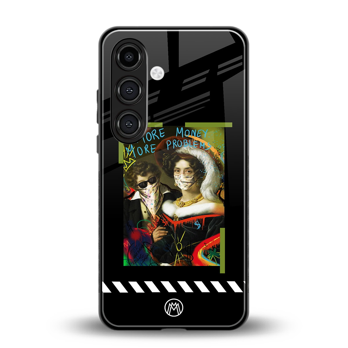 more money more problems back phone cover | glass case for samsung galaxy s24 plus