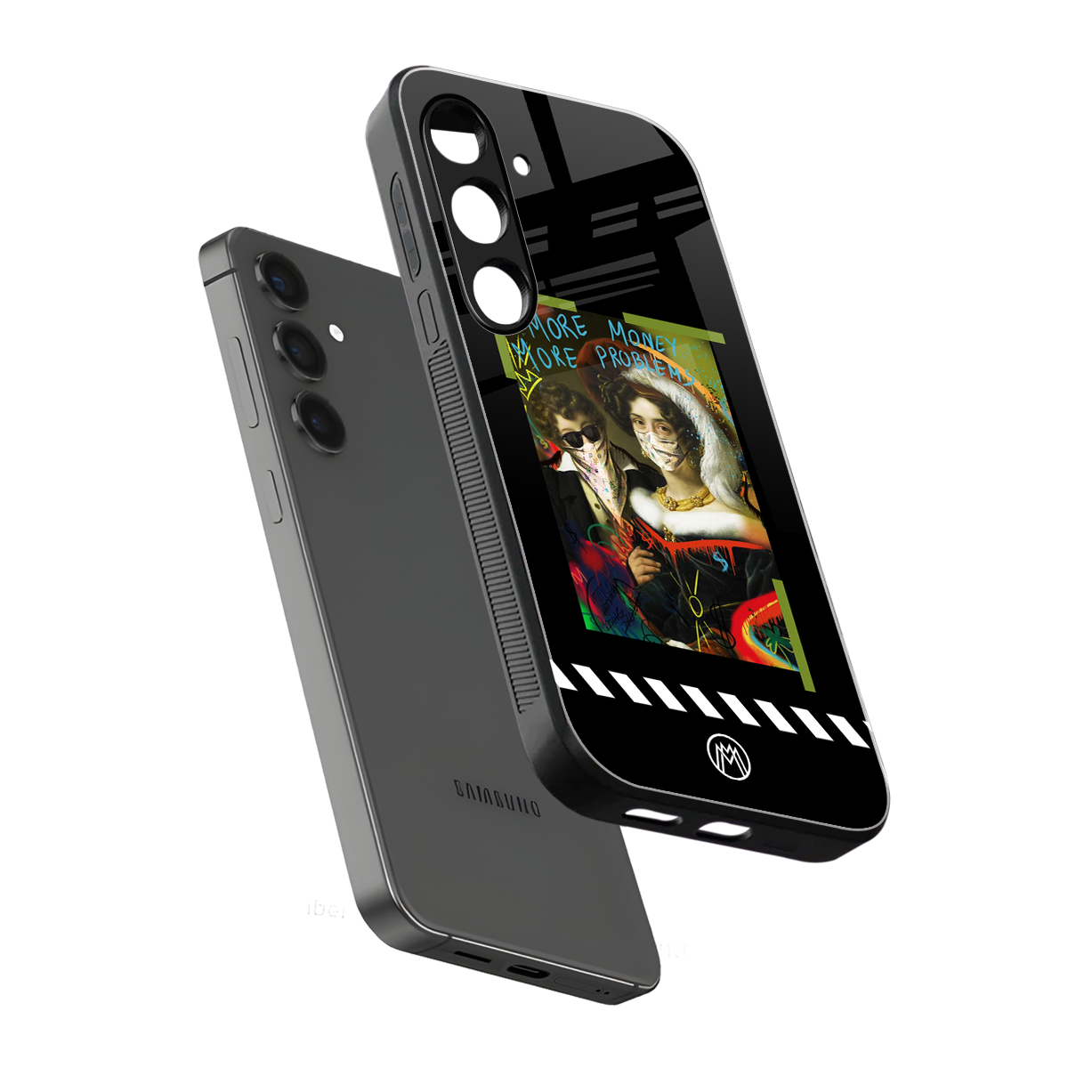more money more problems back phone cover | glass case for samsung galaxy s24 plus