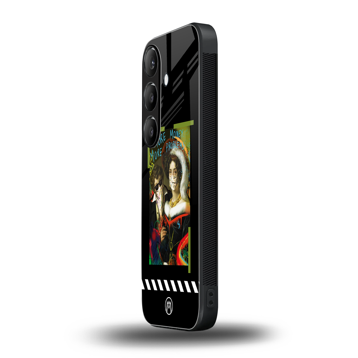 more money more problems back phone cover | glass case for samsung galaxy s24 fe