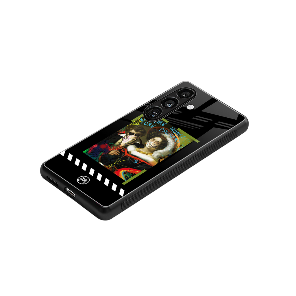 more money more problems back phone cover | glass case for samsung galaxy s25
