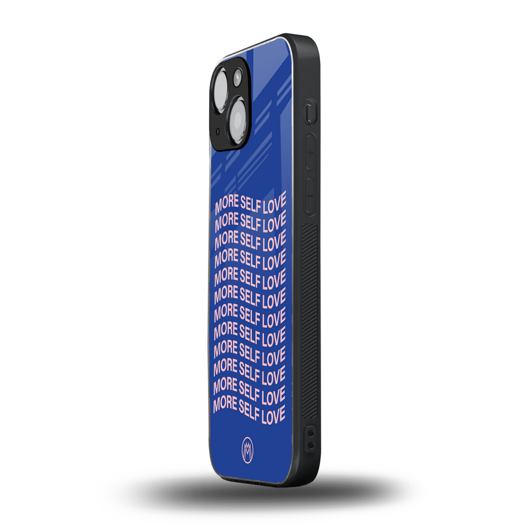 more self love back phone cover | glass case for iphone 13 mini