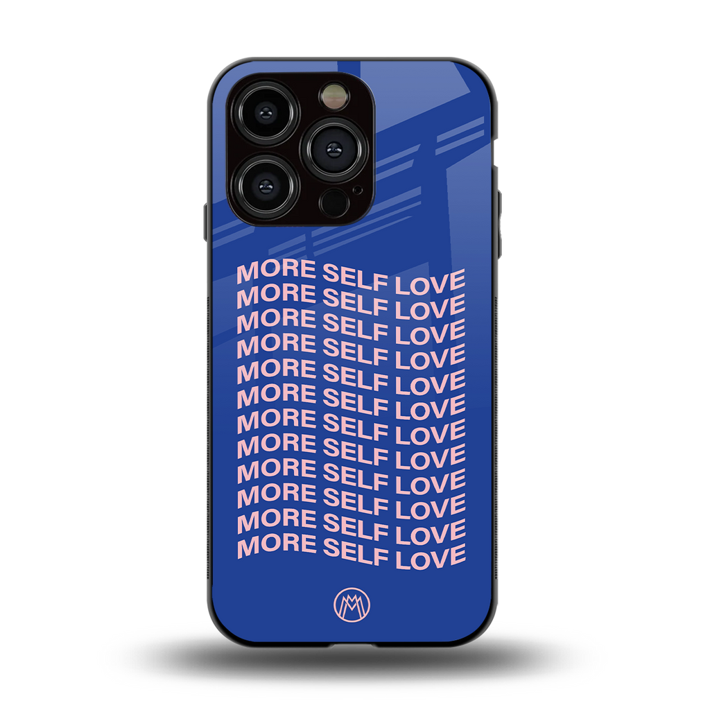 more self love back phone cover | glass case for iphone 13 pro