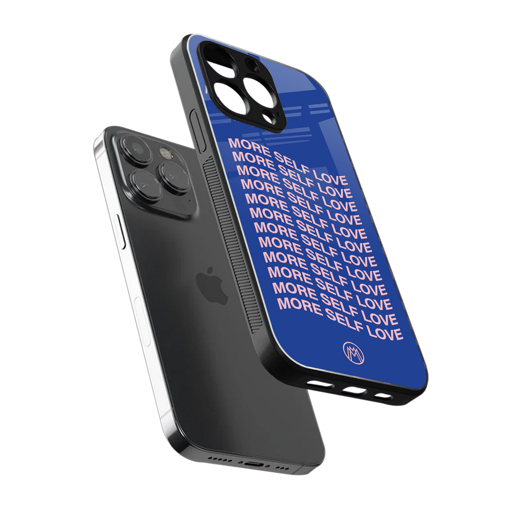 more self love back phone cover | glass case for iphone 13 pro