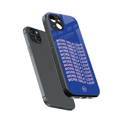 more self love back phone cover | glass case for iphone 14 plus