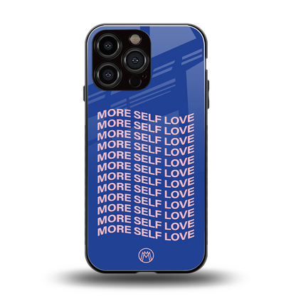 more self love back phone cover | glass case for iphone 14 pro max